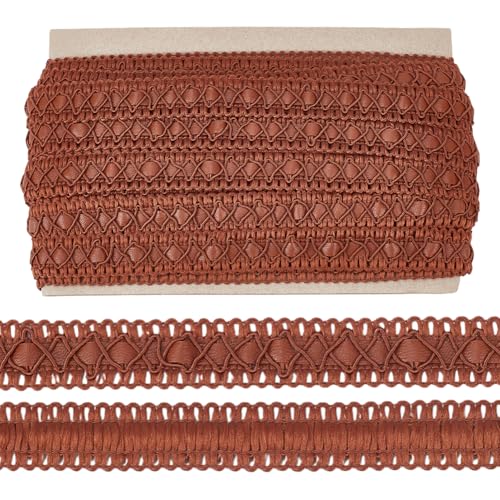 WEBEEDY Gimp Braid Trim 15 Yard Lederstoffbesatz Dekorative Spitzenborte Für Näharbeiten Und Verzierungen Vorhangdekoration Geschenkverpackung Wohnkultur von WEBEEDY