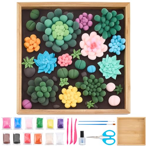 WEBEEDY Modelliermasse für Sukkulenten, Kunst-Set für Zuhause, Wanddekoration, lufttrocknender Ton, Bastelset mit Modelliermasse, Modellierwerkzeuge, Bastelbox für DIY, handgefertigt, Weihnachten WEBEEDY Modelliermasse für Sukkulenten, Kunst-Set für Zuhause, Wanddekoration, lufttrocknender Ton, Bastelset mit Modelliermasse, Modellierwerkzeuge, Bastelbox für DIY, handgefertigt, Weihnachten von WEBEEDY