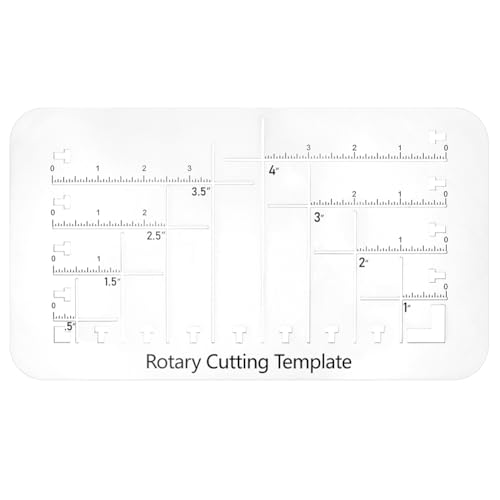 WEBEEDY Rotationsschneideschablone für die Herstellung von Taschen, Acryl-Schablonen mit Skala, Beutelmacher, Schablone für Boxboden, wiederverwendbar, transparent, Lineal-Vorlage zum Quilten von von WEBEEDY