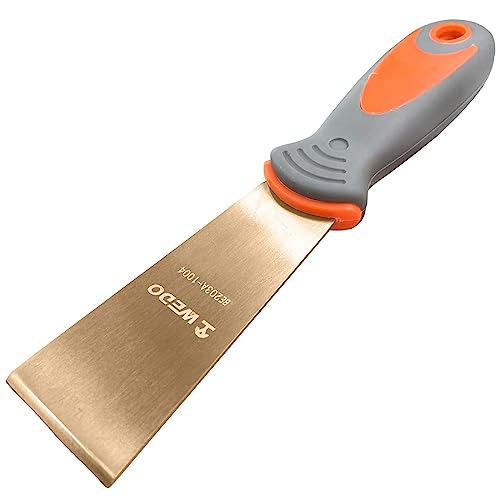 WEDO Spachtel, Malerspachtel, Füllmesser Kitt Messer 25mm, Stiff Spark-free Safety Scraper Painter, DIN Standard, BAM&FM Zertifikat,Berylliumkupfer, 203mm Länge von WEDO