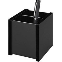 WEDO Stiftehalter Black Office schwarz Acryl 2 Fächer 8,3 x 10,0 x 9,6 cm von WEDO