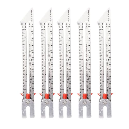 WEIDN Metall-Stoff-Lineal für Quilten, Gleitlehre, Messen, Nähen, Lineal für Kleidung, Basteln, Nähen von WEIDN