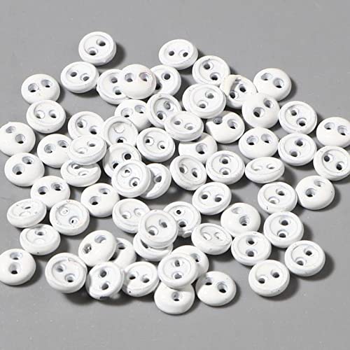 WEIDU 50 stücke 3mm 4mm Handgemachte Puppe Für DIY Puppe Kleidung Mini Knöpfe Runde Candy Farbe Zwei Löcher Tasten Kleidung Nähen Zubehör von WEIDU