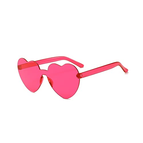 WEIESCIE Randlose Herz Brille, 1 Paare Love Brille Retro Partybrille für Strand, Sommer Feste, Fasching, Party, Hippie Kostüm Zubehör von WEIESCIE