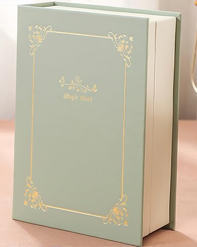 WEIKIMFF Buchboxen, dekorative Schmuckaufbewahrung, Buch-Organizer, Buch-Box mit magischem Design, Buch, Schmuckschatulle für Ringe, Halsketten, Ohrringe, stilvolle Buch-Schmuckschatulle für Damen und von WEIKIMFF