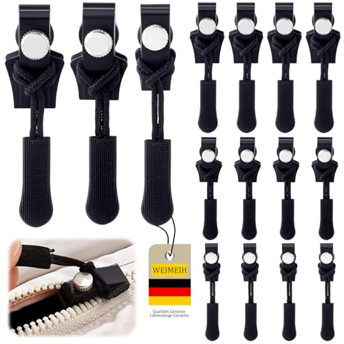 Reisverschluss-reparaturset,15Pcs Reißverschluss-zipper Schieber Ersatz,Abnehmbare Reißverschluss Zipper Pull Fixer Reißverschluss Reparatur Set für Universal Reißverschluss,Kleidung,Bettzug, Gepäck von WEIMEIH