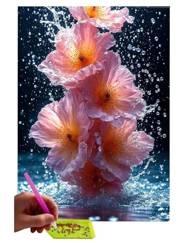 5D DIY Diamond Painting Kits, Blumen und Pflanzen Diamond Painting Pictures Full Drill, Diamond Rhinestone Embroidery Canvas Pictures for Children Adults Decor, Weihnachten Geschenk - 100x130cm C-237 von WEISHIWE