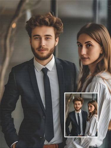 Benutzerdefinierte Diamantmalerei-Kits 5D DIY Diamond Painting Eigenes Foto für Erwachsene Personalisierte Foto Angepasstes Privates Bild Geschenke Heimwanddekoration, mit zubehör 25x25 cm y-183 von WEISHIWE