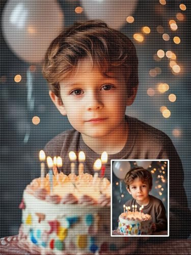 Benutzerdefinierte Diamantmalerei-Kits 5D DIY Diamond Painting Eigenes Foto für Erwachsene Personalisierte Foto Angepasstes Privates Bild Geschenke Heimwanddekoration, mit zubehör 30x55 cm y-208 von WEISHIWE