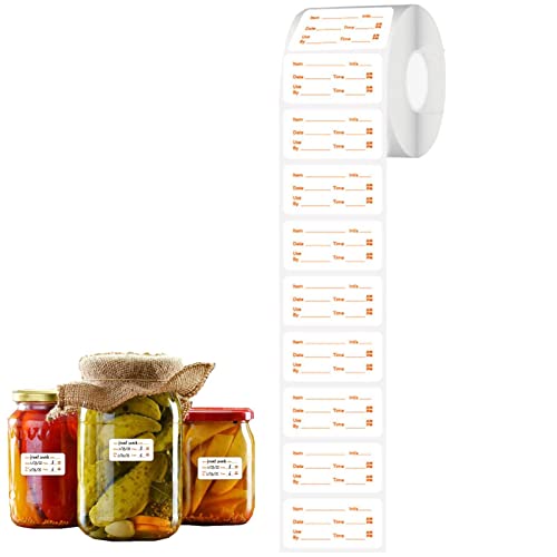 WEITING Lösliche Lebensmitteletiketten für Behälter, 2,5 x 5,1 cm, Mehrzweck-Etiketten für Aufbewahrungsbehälter, Küchenzubehör-Etiketten zum einfachen Abziehen und Aufkleben zur Aufbewahrung von von WEITING