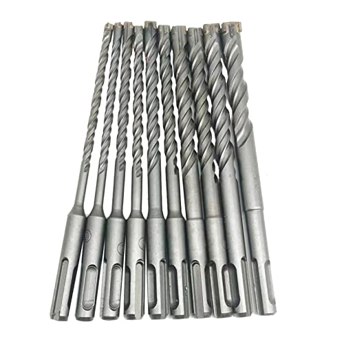 Hammerbohrer Steinmauer-Bohrkrone, 1 Sets SDS-Plus Bohrhammer 160mm SDS Plus Bohrer Set YG8 Hartmetall Stahl Steinbohrer for Beton Zubehör(5pcs 6mm) von WEITINGKKK