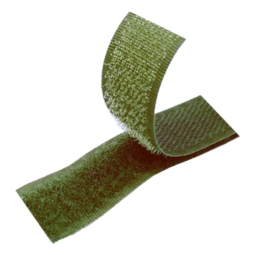 Klettband zum Aufnähen, Klettband for Aufnähen, 25 mm, 5 Yards, nicht klebende, klebrige Rückseite, Nähbefestigungsband, Nylonstreifen, Stoffverschluss, ineinandergreifendes Klebeband(Army Green,25mm von WEITINGKKK