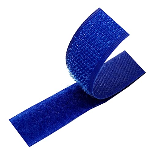 Klettband zum Aufnähen, Klettband for Aufnähen, 25 mm, 5 Yards, nicht klebende, klebrige Rückseite, Nähbefestigungsband, Nylonstreifen, Stoffverschluss, ineinandergreifendes Klebeband(Blue,25mm x 10 Y von WEITINGKKK