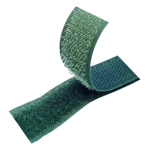 Klettband zum Aufnähen, Klettband for Aufnähen, 25 mm, 5 Yards, nicht klebende, klebrige Rückseite, Nähbefestigungsband, Nylonstreifen, Stoffverschluss, ineinandergreifendes Klebeband(Dark Green,25mm von WEITINGKKK