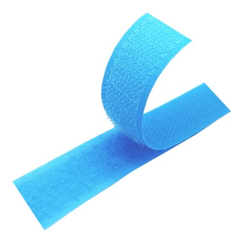 Klettband zum Aufnähen, Klettband for Aufnähen, 25 mm, 5 Yards, nicht klebende, klebrige Rückseite, Nähbefestigungsband, Nylonstreifen, Stoffverschluss, ineinandergreifendes Klebeband(Sky Blue,25mm x von WEITINGKKK