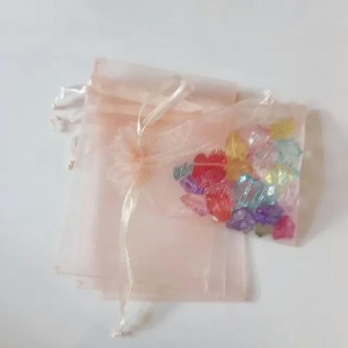 Organza-Säcke Gunst-Säcke, 100 Stück große Geschenkverpackungsbeutel, Schmuckbeutel, Hochzeit, Süßigkeiten, Geschenk, Organzabeutel, Schmuckverpackung, Präsentationsbeutel und Schmuckbeutel(Champagne, von WEITINGKKK