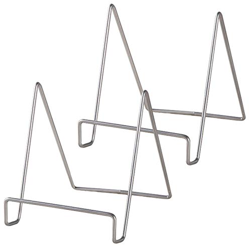 WEITINGKKK Displayständer Tellerständer, Display-Tellerständer, Tisch-Bilderständer, Display-Ständer for Teller, 2 Stück Eisen-Staffelei, Tellerhalter, Display-Ständer, Metallrahmenhalter von WEITINGKKK