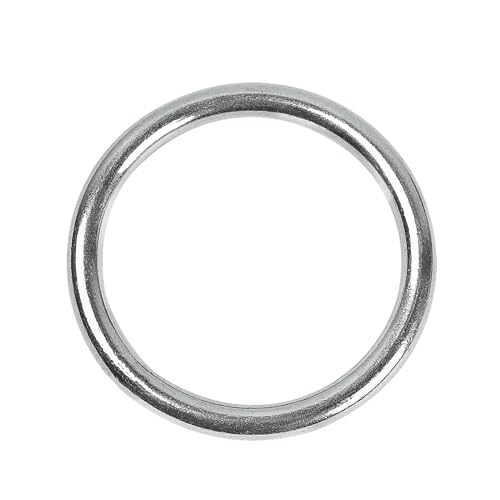 WEITINGKKK Geschweißte runde Ringe Edelstahl O-Ringe, Ø 20–150 mm, robuster, geschweißter Rundring aus Edelstahl, nahtlos, O-Ring for Takelage, Bootshängematte, Yoga-Hängematte(M10X100MM-1PCS) von WEITINGKKK