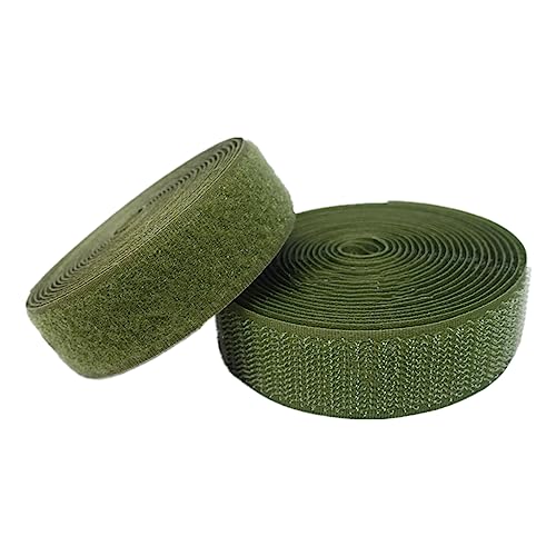 WEITINGKKK Klettband zum Aufnähen, 40 mm großes Klettband for Aufnähen, nicht selbstklebende Nylon-Stoffstreifen for Kleidung, Schuhe, Basteln(Army Green,38MM x 10 Yard) von WEITINGKKK