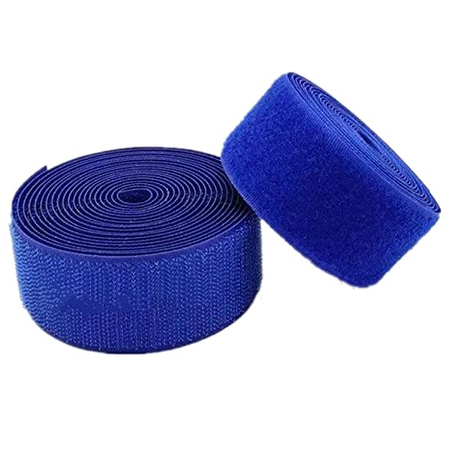 WEITINGKKK Klettband zum Aufnähen, 40 mm großes Klettband for Aufnähen, nicht selbstklebende Nylon-Stoffstreifen for Kleidung, Schuhe, Basteln(Blue,38MM x 5 Yard) von WEITINGKKK