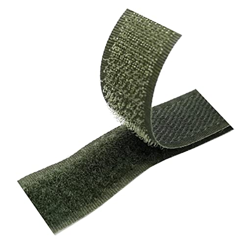 WEITINGKKK Klettband zum Aufnähen, Klettband for Aufnähen, 25 mm, nicht klebende Befestigungsstreifen for Stoff, Heimwerken, Heimtextilien(ArmyGreen,25mm/5Yards) von WEITINGKKK