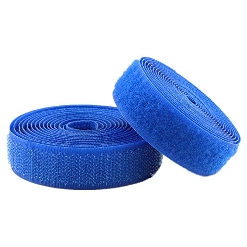 WEITINGKKK Klettband zum Aufnähen, Klettband for Aufnähen, 25 mm, nicht klebende Befestigungsstreifen for Stoff, Heimwerken, Heimtextilien(Blue,25mm/10Yards) von WEITINGKKK