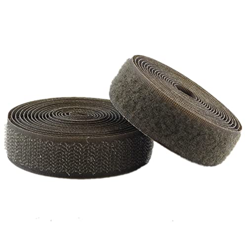 WEITINGKKK Klettband zum Aufnähen, Klettband for Aufnähen, 25 mm, nicht klebende Befestigungsstreifen for Stoff, Heimwerken, Heimtextilien(Dark ArmyGreen,25mm/10Yards) von WEITINGKKK