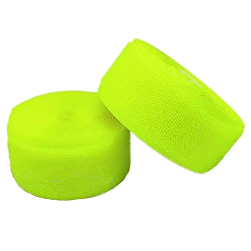 WEITINGKKK Klettband zum Aufnähen, Klettband for Aufnähen, 38 mm, nicht selbstklebender Nylonstreifenverschluss(Fluorescent Yellow,38MM x 10 Yards) von WEITINGKKK