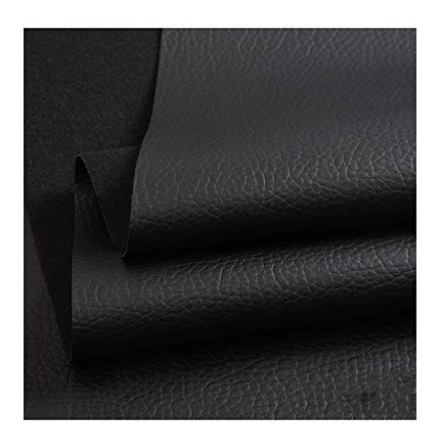 WEITINGKKK Kunstleder Stoff Faux Leder, Kunstleder-Materia-Polsterung – Lederstoff-Polsterstoff-Material – Schwarz(1.4x10m) von WEITINGKKK