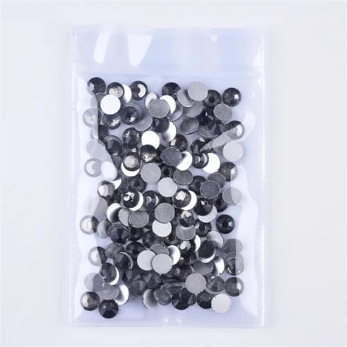 WEITINGKKK Strasssteine für Handwerk Hot Fix Strasssteine, AB Glitter Strass Glas Nicht Hotfix Strass Flatback Diamant Nail Art Dekorationen for Dekoration 1440 stücke(Black Diamond,SS4.8) von WEITINGKKK