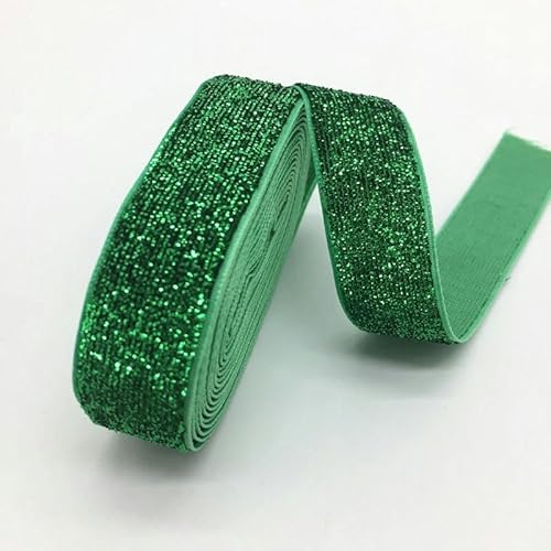 WEITINGKKK mit gewölbten Schleifen, 3 Yards 3/4 "Samtband Hochzeitsfeier Dekoration handgemachtes Band Verpackung Haar Bowknot DIY Weihnachtsband(Glitter Green) von WEITINGKKK