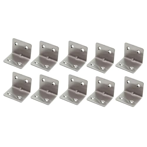 eckige Klammern, L-Klammer Home Hardwares Feste Möbelbeschläge Hardware Metallklammern an Winkeleckenschutz-Fixierungen Eckklammer(Chrome10pcs) von WEITINGKKK