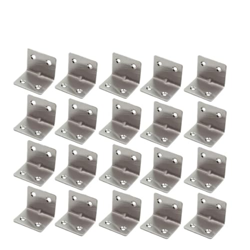 eckige Klammern, L-Klammer Home Hardwares Feste Möbelbeschläge Hardware Metallklammern an Winkeleckenschutz-Fixierungen Eckklammer(Chrome20pcs) von WEITINGKKK