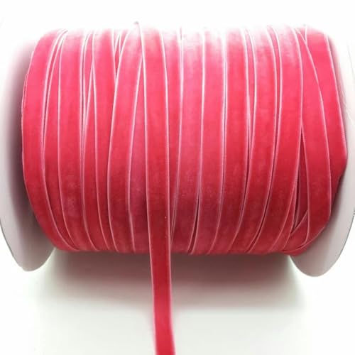 mit gewölbten Schleifen, 5 Yards 3/8 "10mm Samtband Stirnband Clips Schleife Hochzeitsdekoration Weihnachtsdekorationen Nähband(Light Rose) von WEITINGKKK