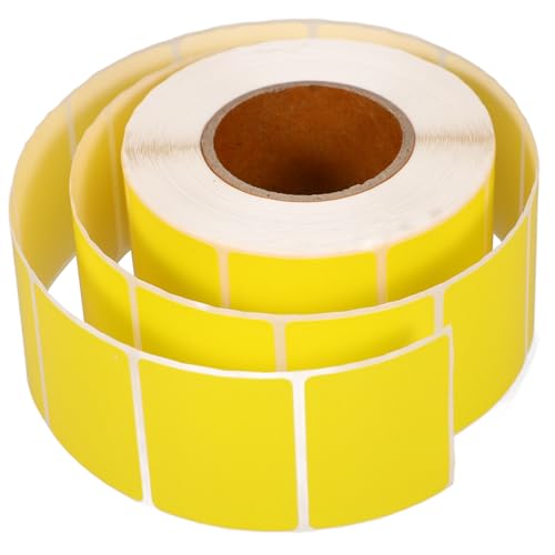 WEKADRIN 1 Rolle Farbiges Thermopapier Zahlenaufkleber Etiketten Aufkleber Rubbelaufkleber Farbige Thermopapier Preisetikett * große Etikettenaufkleber selbstklebendes Adressetikett Yellow von WEKADRIN