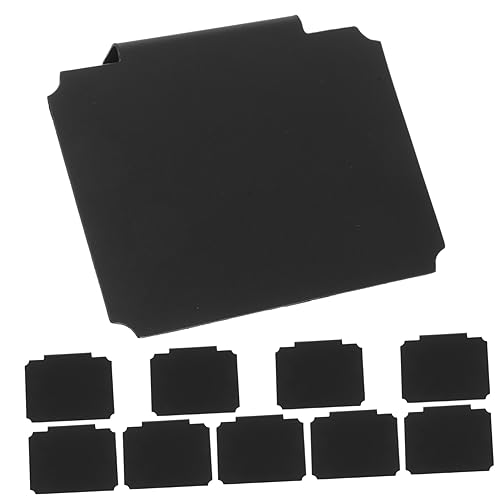 WEKADRIN 10St Etikett für den Korbbehälter Wäschekorb Mülltonne Pop Aufkleber aufbewahrungsdose storage boxes Anzeige einkaufskorb schwarze Tafelklammern Etikettenhalter für Körbe PVC Black von WEKADRIN