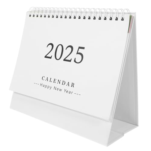 WEKADRIN 2025 Bürokalender Terminkalender bürodekoration Wochenkalender Staffelei Kalender Monatskalender notieren Minikalender für den Schreibtisch Jahr des Schlangenkalenders Papier Weiß von WEKADRIN