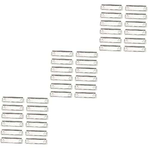 WEKADRIN 3 Sätze Briefpapier-clip Klemmbrett-hardware Hängendes Klemmbrett Planke Für Klemmbretter Zange Montierbare Dokumentenablageklammern Büroklammern Silver Eisen 15 Stück * 3 von WEKADRIN