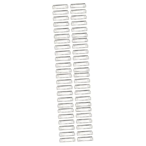 WEKADRIN 4 Sätze Briefpapier-clip Büroartikel Bürobedarf Zettelhalter Papierklemmen Clips Klemmbrett-hardware Für Klemmbretter Mit Nieten Festklemmen Eisen Silver 15 Stück * 4 von WEKADRIN