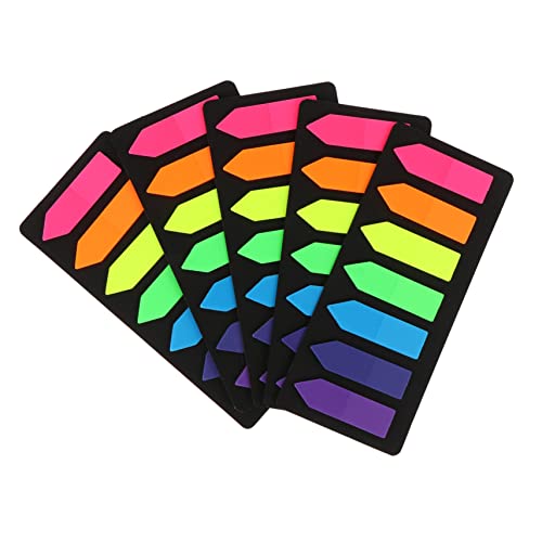 WEKADRIN 5Sätze Fluoreszierende Klebe Memo Notizen Farben Haftnotizen Index Sticker Für Beschriftungen Für Büro Schule Und Zuhause Pro Block von WEKADRIN