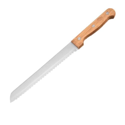 WEKADRIN Brotmesser Aus Edelstahl Mit Bambusgriff Tortenheber Holzbearbeitung Kuchen Werkzeuge Pfannkuchenmacher Backen Zuckerguss-rohrschaber Kuchenstangen Fondant Khaki Rostfreier Stahl von WEKADRIN