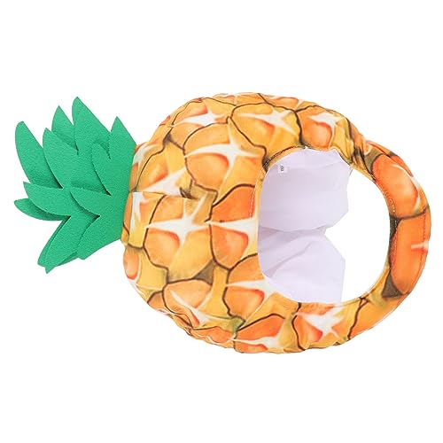 WEKADRIN Cartoon-Fruchtmaskenhut kleidung kinderkostüme Tierhut die hatd hats Strohhut Ananas Hut Kostüm Plüschfruchtmaskenhut für Cosplay Plüsch-Ananas-Maskenhut PP Baumwolle Yellow von WEKADRIN