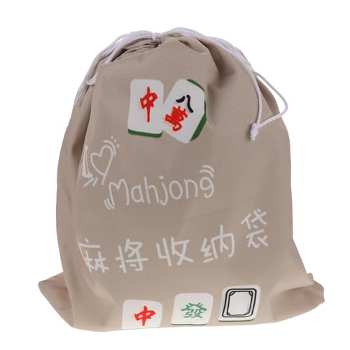 WEKADRIN Mahjong-aufbewahrungstasche Türorganisator Reiseverpackungswürfel Faltbar Mahjong-tasche Mit Kordelzug Zusammenklappbar Mahjong-tragetasche Schmuckbeutel Korb Oxford-stoff Khaki von WEKADRIN