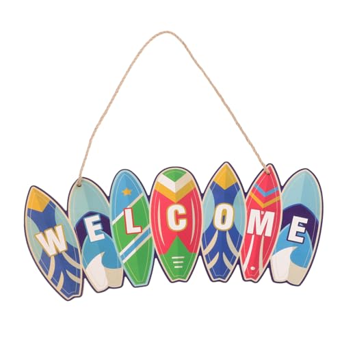 WEKADRIN Sommerliche Holz Surfboard Wanddekoration Einzigartiges Türschild für Hawaiianische Sommerpartys Stilvolle Surfbrettform Vielseitig Einsetzbar Wanddeko für Strand Events WEKADRIN Sommerliche Holz Surfboard Wanddekoration Einzigartiges Türschild für Hawaiianische Sommerpartys Stilvolle Surfbrettform Vielseitig Einsetzbar Wanddeko für Strand Events von WEKADRIN
