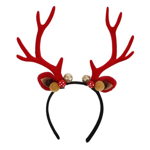 WEKADRIN Rentiergeweih-stirnband Weihnachten Hirschhorn-kopfbedeckung Für Erwachsene Hirschohren Haarspange Unisex-stirnband Für Feiertagspartys Festliche Dekoration von WEKADRIN