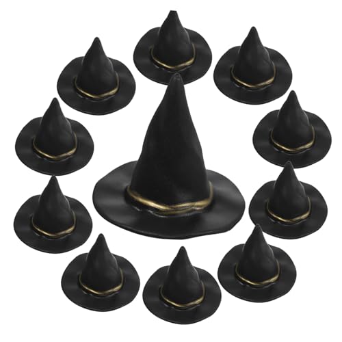 WEKAMOS 10 Stück Teiliges Mini Hexenhüte Miniatur Puppenhut Zubehör Gestaltete Mini Hüte für Halloween Deko DIY Puppenhaus Bastelbedarf Geeignet für Puppen und Partydekoration WEKAMOS 10 Stück Teiliges Mini Hexenhüte Miniatur Puppenhut Zubehör Gestaltete Mini Hüte für Halloween Deko DIY Puppenhaus Bastelbedarf Geeignet für Puppen und Partydekoration von WEKAMOS