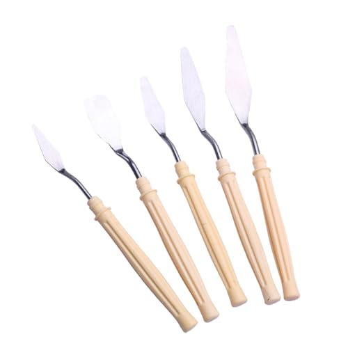 WEKAMOS 5 Stück Teiliges Malmesser aus Langlebig Rostfrei Pigmentspatel Farbspachtel Farbmischwerkzeug Künstlerbedarf für Ölfarben Zuhause und Atelier WEKAMOS 5 Stück Teiliges Malmesser aus Langlebig Rostfrei Pigmentspatel Farbspachtel Farbmischwerkzeug Künstlerbedarf für Ölfarben Zuhause und Atelier von WEKAMOS