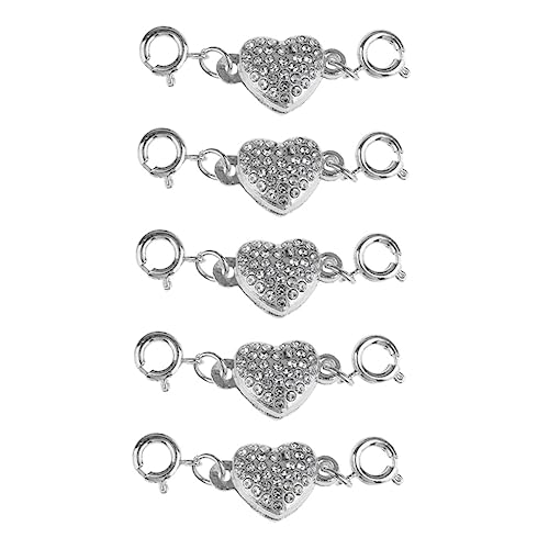 WEKAMOS 5Stücke Herzförmige Magnetverschluss DIY Schmuckschließe Magnetische Kettenverschluss für Armbänder Stilvolles Zubehör für Frauen WEKAMOS 5Stücke Herzförmige Magnetverschluss DIY Schmuckschließe Magnetische Kettenverschluss für Armbänder Stilvolles Zubehör für Frauen von WEKAMOS