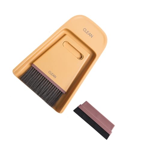 WEKAMOS Mini Desktop Set Gelber Tischbesen mit Handbesen und Kehrschaufel Kompaktes Haushalts Reinigungsset für Büro und Zuhause Praktisch für Enge Räume und Möbelpflege WEKAMOS Mini Desktop Set Gelber Tischbesen mit Handbesen und Kehrschaufel Kompaktes Haushalts Reinigungsset für Büro und Zuhause Praktisch für Enge Räume und Möbelpflege von WEKAMOS