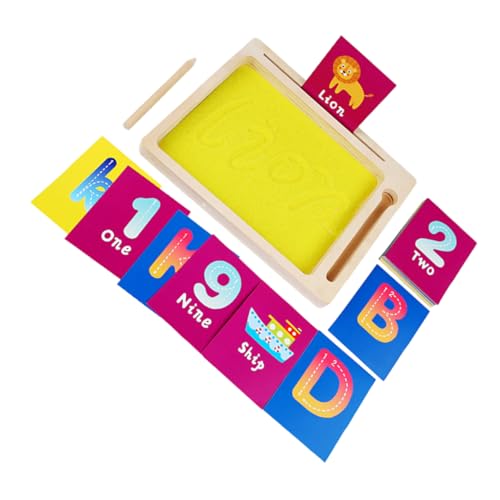 WEKAMOS Spielzeugset Zum Sandmalen Montessori-zeichenbrett Adena Montessori- Montessori-sandtablett Frühpädagogisches Schreibtablett Aus Sand Briefablage Aus Sand Papier von WEKAMOS